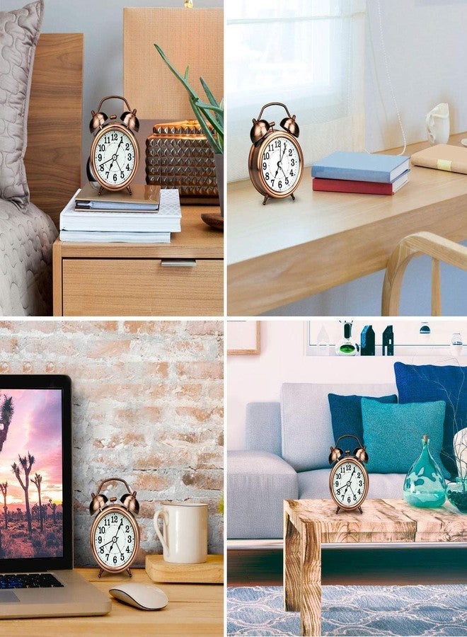 Florastic Twin Bell Copper Table Alarm Clock with Night Led Light - Alarm Clock for Student for Kids Bedroom | Alarm Clocks for Heavy Sleepers - Image 4